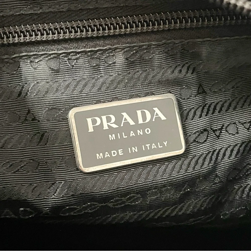 Prada 1999 black Tessuto nylon metro small tote bag vintage rare - Picture 10 of 11